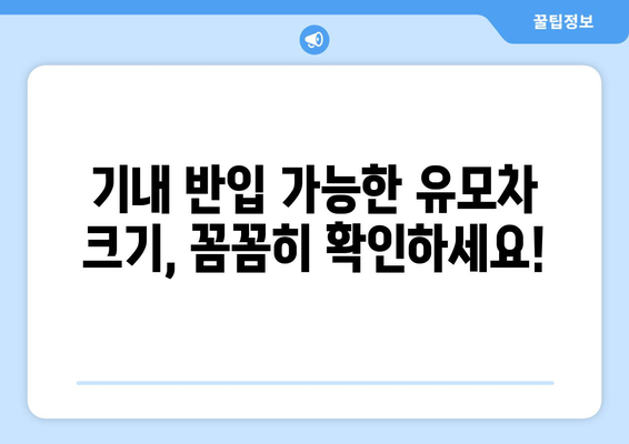 기내 반입 가능한 유모차 크기 및 종류 | 안전하고 편안한 비행을 위한 필수 정보