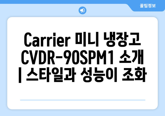 Carrier 미니 냉장고 CVDR-90SPM1 소개 | 스타일과 성능이 조화