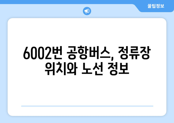 6002번 공항버스 | 청량리-인천공항 운행 시간 및 요금