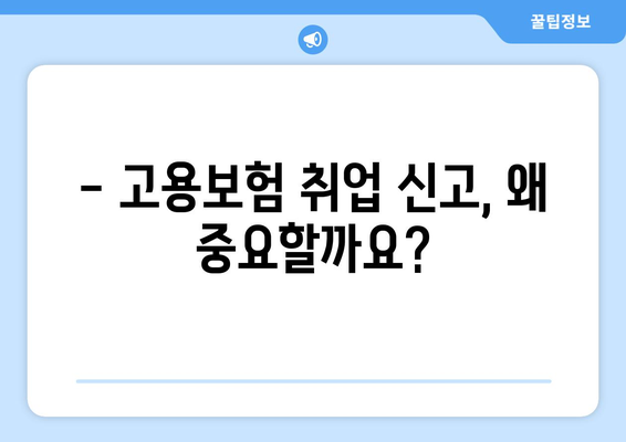 고용보험 취업 신고 가이드 | 알아두면 손해 없는 필수 지침