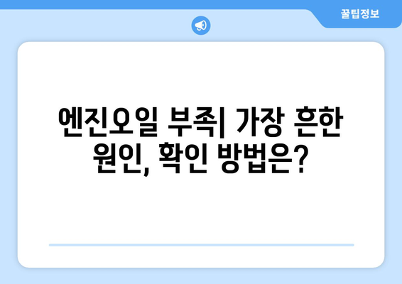 엔진오일 경고등이 켜졌을 때 | 5가지 잠재적 원인