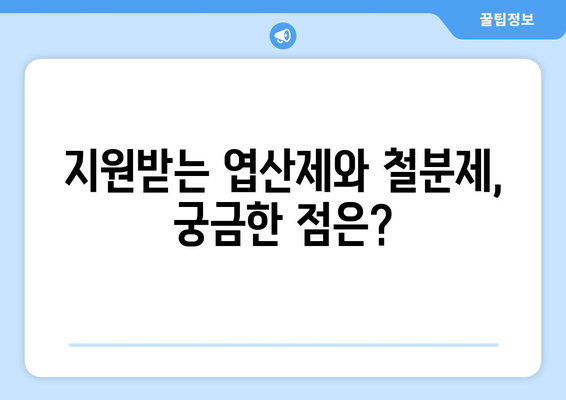 임산부 엽산제 철분제 지원 | 2024년 안내 및 신청 방법