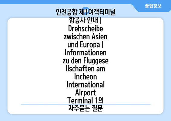 인천공항 제1여객터미널 항공사 안내 | Drehscheibe zwischen Asien und Europa | Informationen zu den Fluggesellschaften am Incheon International Airport Terminal 1