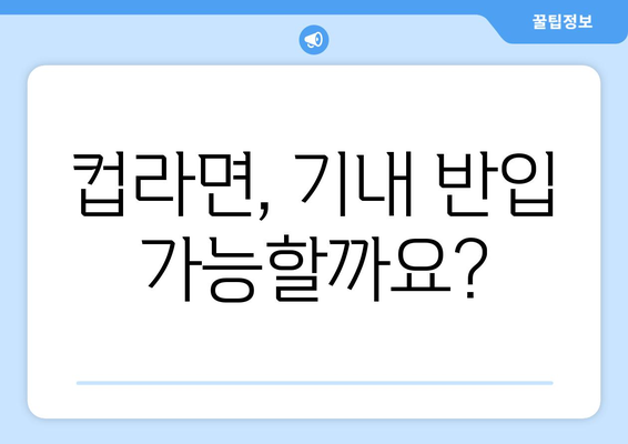 컵라면 기내 반입 가이드 | 규정 활용과 주의 사항 정리