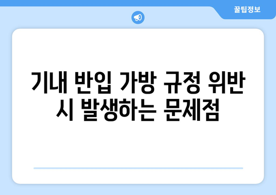 기내 반입 규정 비교 | 항공사별 허용 가방 수와 크기