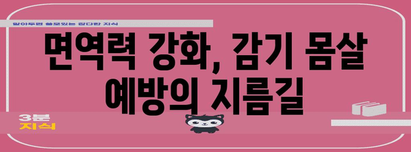 감기 몸살 신속 타파법 | 효과적인 치료법