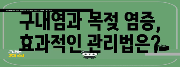 구내염과 목젖 염증 | 알아두면 좋은 필수 지침