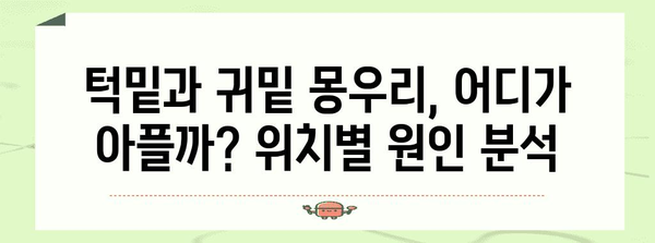 턱밑 몽우리 vs 귀밑 몽우리 정확히 알기! 원인, 증상, 대처법