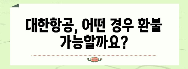 * 대한항공 환불 정책 총정리 | 환불 유형, 처리 시간, 수수료 세부 사항