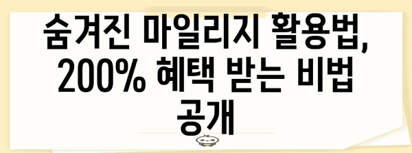 대한민항 마일리지 200% 사용법으로 혜택 챙기기