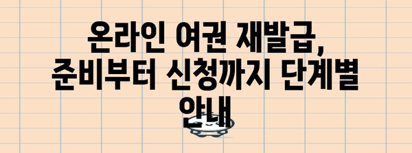 온라인 여권 재발급 | 빠르고 쉬운 신청 방법 정리