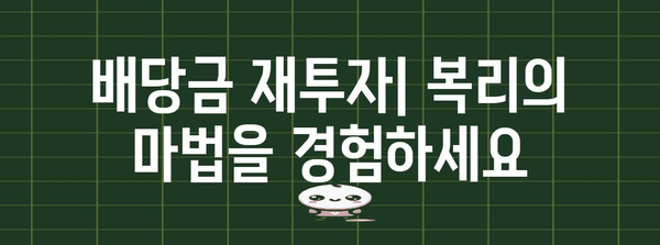 배당금 재투자로 장기적인 부 만들기 | 기본 원리와 팁