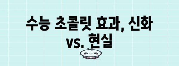 수능 초콜릿 효과| 신화 vs. 과학 | 수능, 초콜릿, 집중력, 효과, 연구