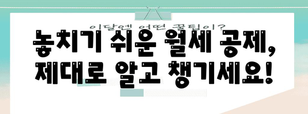 연말정산 월세, 놓치지 말고 챙겨 받으세요! | 세입자, 주택임대차, 소득공제, 절세 팁