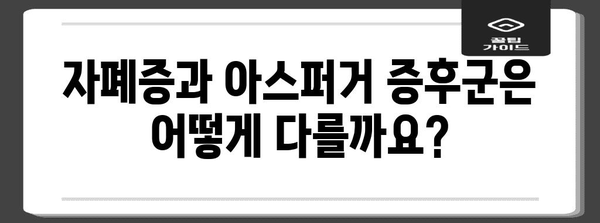 자폐증과 아스퍼거 증후군 간의 차이점 | 간단한 설명