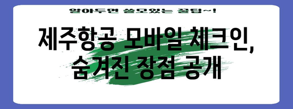 제주항공 모바일 체크인 완전 가이드 | 장점, 이용 방법과 주의사항