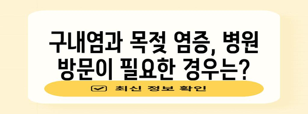 구내염과 목젖 염증 | 알아두면 좋은 필수 지침