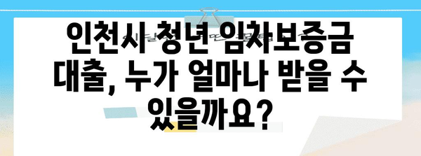 2024년 인천시 청년 임차보증금 대출 가이드 | 지원 자격부터 대출 정보까지