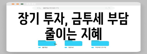 금투세 대비 투자 전략 | 배당 재투자 및 주식 장기투자