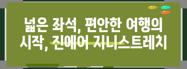 진에어 지니스트레치 | 넓은 좌석과 편안함의 차원