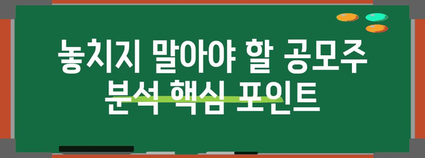 공모주 투자 성공 필수 가이드 | 핵심 전략과 유의 사항