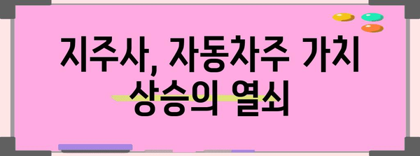 기업 가치를 향상시키는 지주사와 자동차주 정책