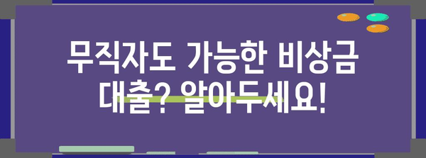 무직자 비상금 대출 | 거절 대처법과 신청 주의 사항