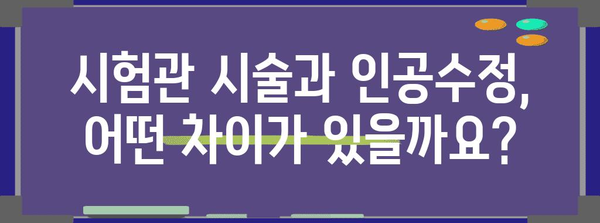 시험관 시술과 인공수정의 차이점 이해하기