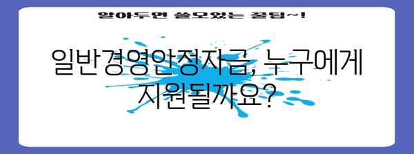 정부 정책자금 지원 | 일반경영안정자금 출범안내