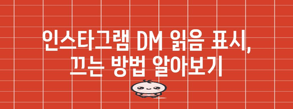인스타그램 DM 읽음 표시 끄는 완벽한 가이드 | 개인정보 보호의 비결