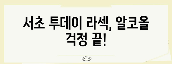 서초 투데이 라섹 | 수술 후 알코올 영향 극복 팁
