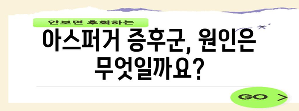 아스퍼거 증후군 이해하기 | 원인, 증상, 대처법