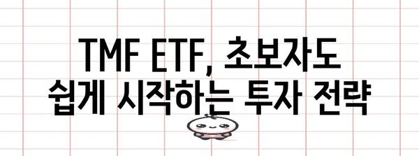 TMF ETF 투자 전략 가이드 | 초보자를 위한 단계별 안내