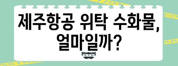 제주항공 수화물 위탁 비용과 별도 구매 방법 파헤치기
