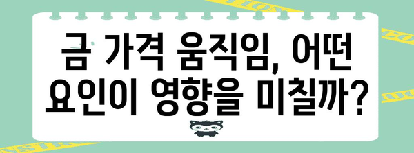금투자 전망 | 고점 유지와 미래 예측