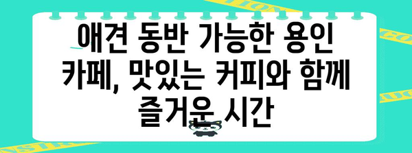 용인 애견 동반 카페 | 반려견과의 로맨틱 데이트
