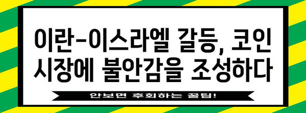 이란-이스라엘 갈등이 코인 시장에 미치는 영향 분석