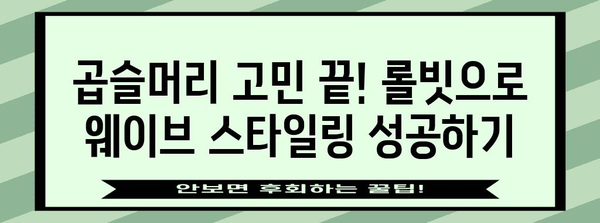 곱슬머리, 긴머리, 숱 많은 머리 위한 대왕롤빗 가이드