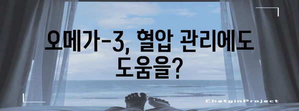 건강한 혈류를 위한 오메가-3 영양제 추천 | 효과와 효능