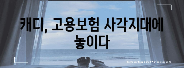 골프장 캐디의 고용보험 미가입 이유