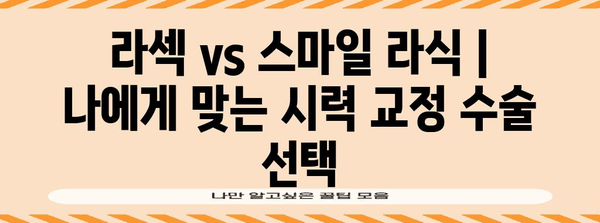 라섹 vs 스마일 라식 | 나에게 맞는 시력 교정 수술 선택