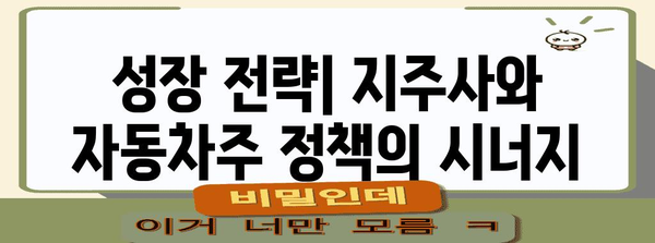 기업 가치를 향상시키는 지주사와 자동차주 정책