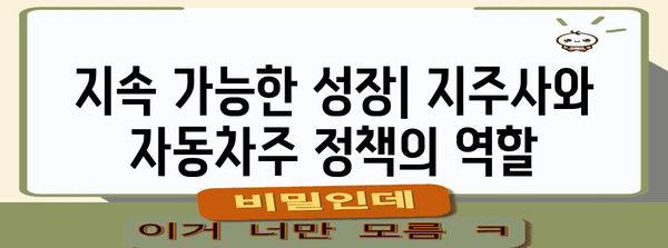 기업 가치를 향상시키는 지주사와 자동차주 정책