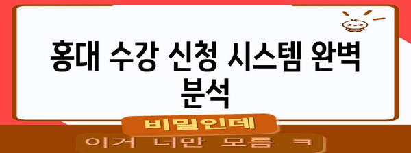 홍대 수강 신청 쉽게 마스터하기 | 단계별 안내