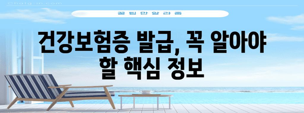 건강보험증 발급 완벽 가이드 | 병원/약국 방문 불편 해소