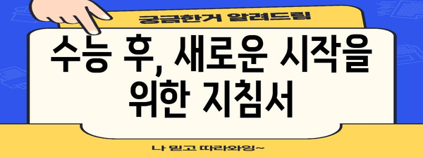 수능 후, 나에게 맞는 최고의 선택! | 수능 후 할 일, 진로 고민, 대입 정보, 미래 설계