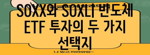 SOXX vs SOXL | 반도체 ETF 투자 전략과 비교