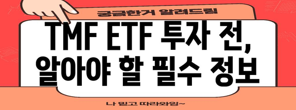 TMF ETF 투자 전략 가이드 | 초보자를 위한 단계별 안내