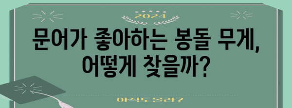 문어낚시 성공의 열쇠 | 최적의 봉돌 선택