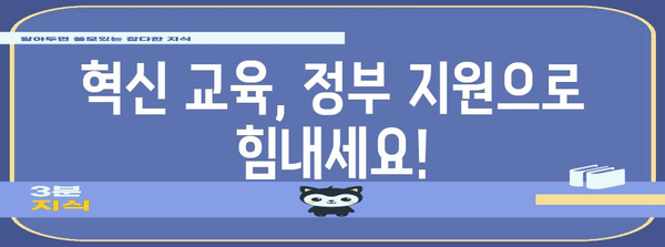 교육 혁신을 위한 정부 정책 지원 안내